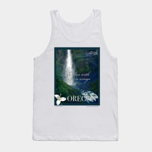 Oregon Waterfall Poster Tank Top